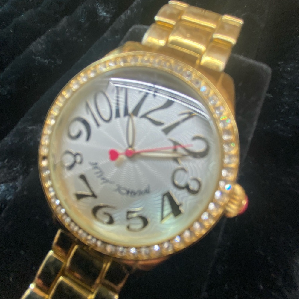 Betsy Johnson Gold Tone Boyfriend Watch - Picture 4 of 7